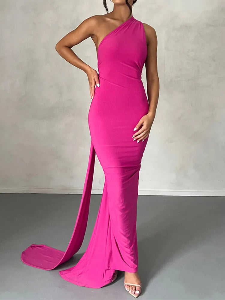 Backless Halter Knit Maxi Dress – High Stretch Slim-Fit Sheath for any occasion.
