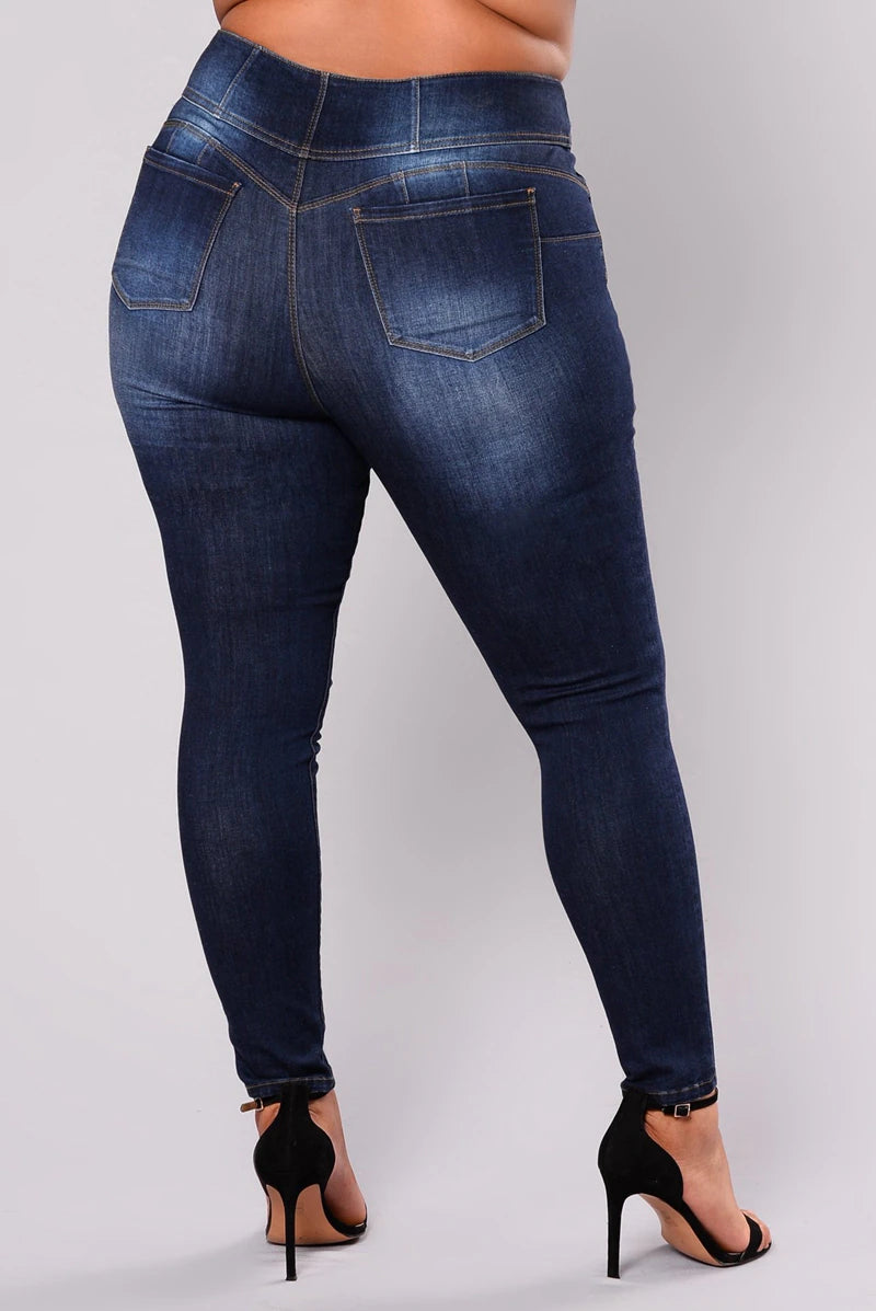 High Waist Calca Jeans Women Slim Long Jeans Fat Mom Sexy Ripped Denim Jeans Pants Push up Jeans Boyfriend Jeans