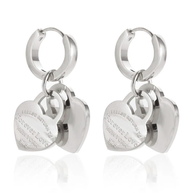Elegant Heart Pendant Gifts - 18 K Gold Plated (Waterproof).