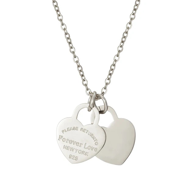 Elegant Heart Pendant Gifts - 18 K Gold Plated (Waterproof).