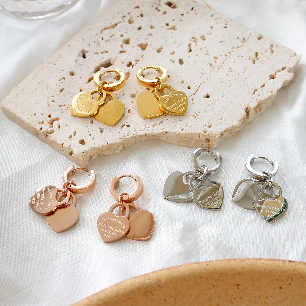 Elegant Heart Pendant Gifts - 18 K Gold Plated (Waterproof).