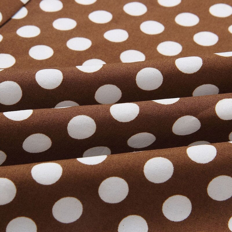Vintage Women Polka Dot Dresses Summer Ruffles Halter Irregular Lace up Dress Sleeveless Dresses for Female Vestidos