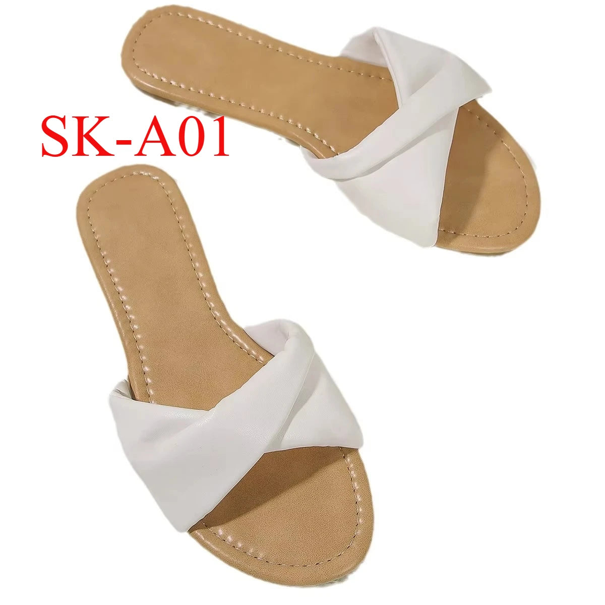 Women's Flat Beach Sandals Simple Fashion Slides With Soft Leather for Women and Ladies Free Shipping