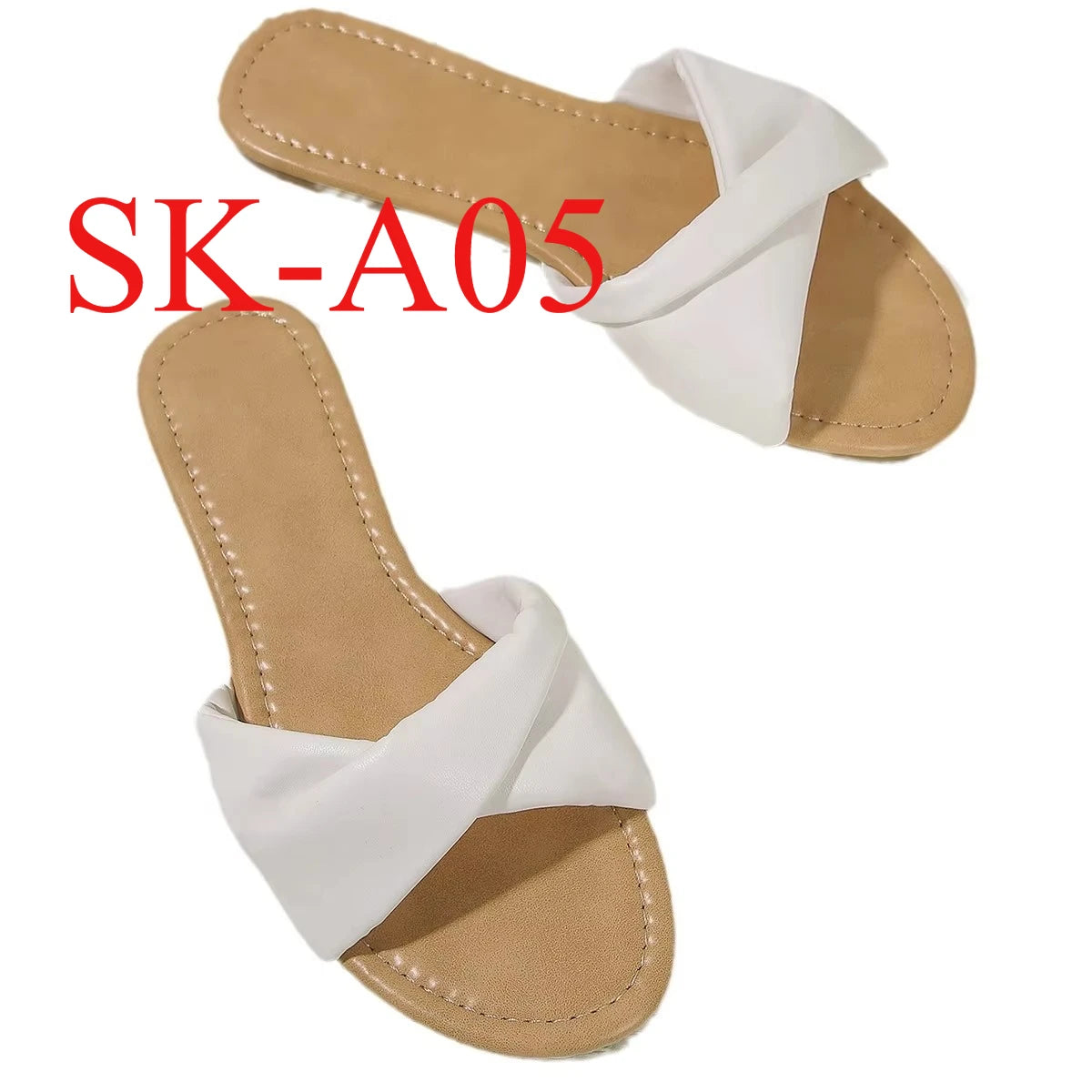 Women's Flat Beach Sandals Simple Fashion Slides With Soft Leather for Women and Ladies Free Shipping