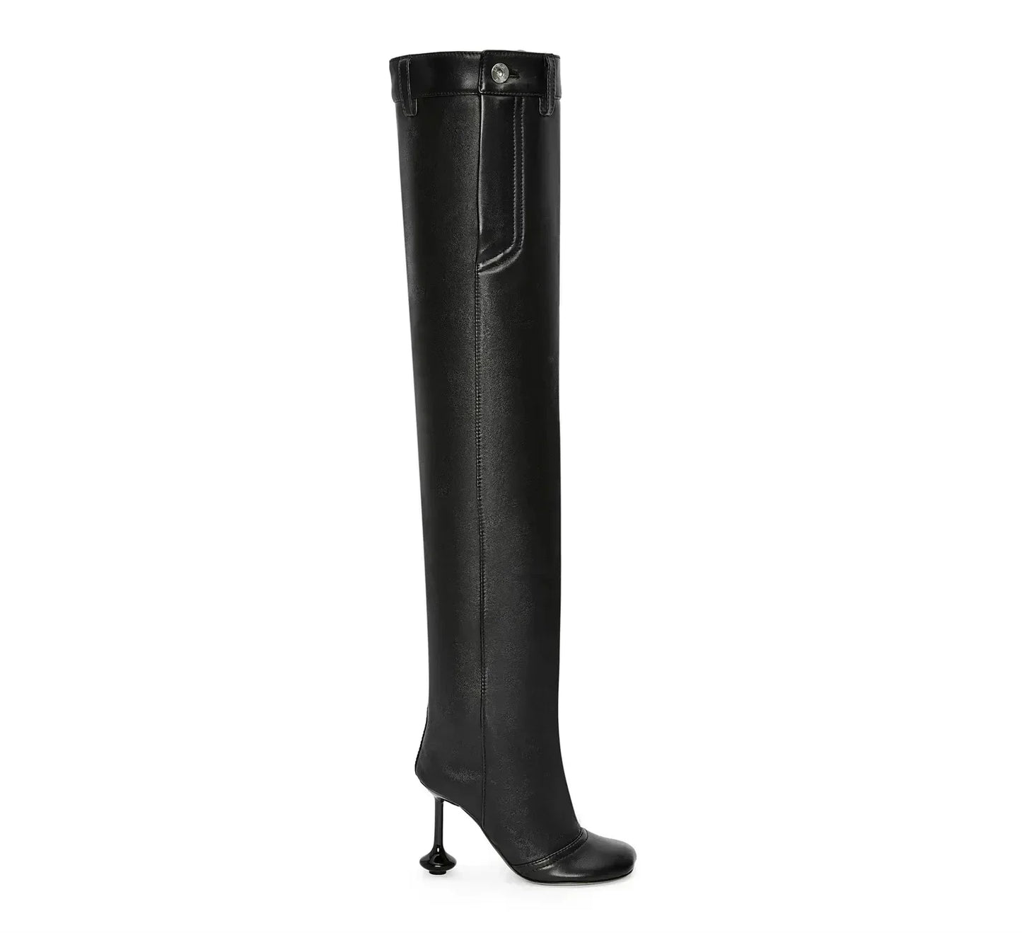 Over-the-Knee High Heel Boots – Wide Tube Slouchy Square Toe Statement Boots for Women