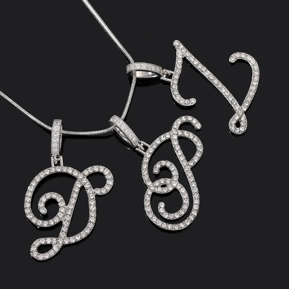 Initial Letter Name Pendant Necklace For Women-Simple Rope Chain Letter Necklace Fashion Jewelry Gift.