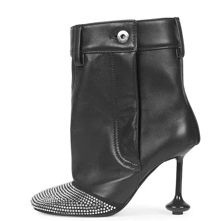 Over-the-Knee High Heel Boots – Wide Tube Slouchy Square Toe Statement Boots for Women