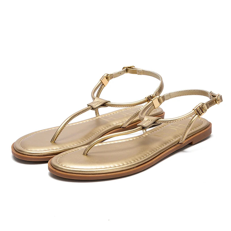 Women’s Flat Strappy Sandals – Comfortable Casual Summer Shoes