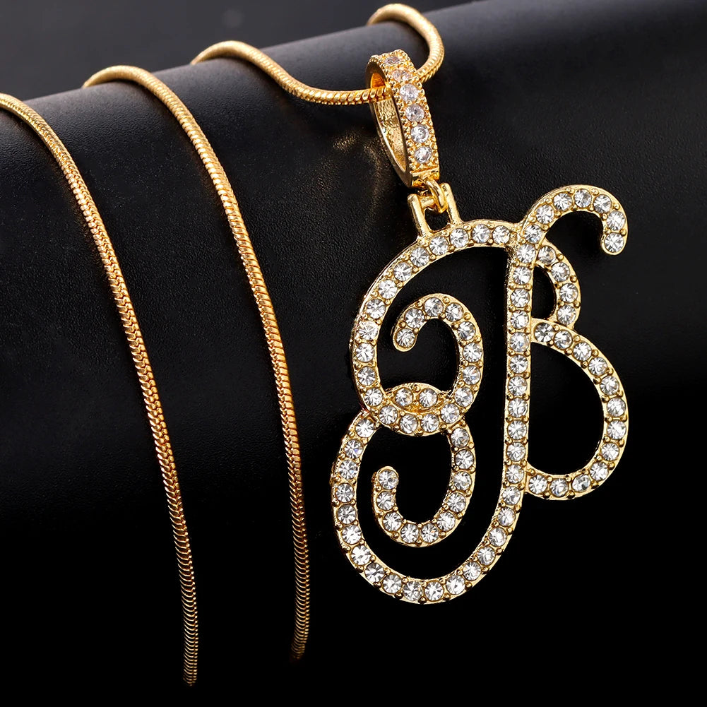 Initial Letter Name Pendant Necklace For Women-Simple Rope Chain Letter Necklace Fashion Jewelry Gift.