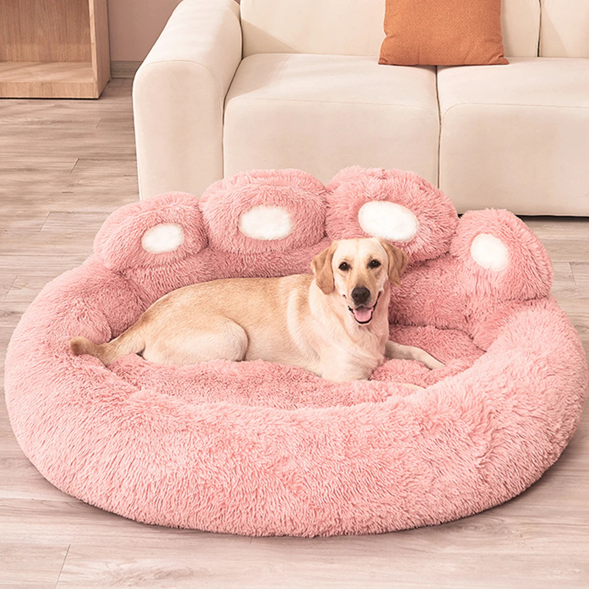Fluffy Plush Dog Bed – Winter Warm Calming Donut Kennel for Small & Large Dogs | Soft Sofa Cushion for Cats & Puppies