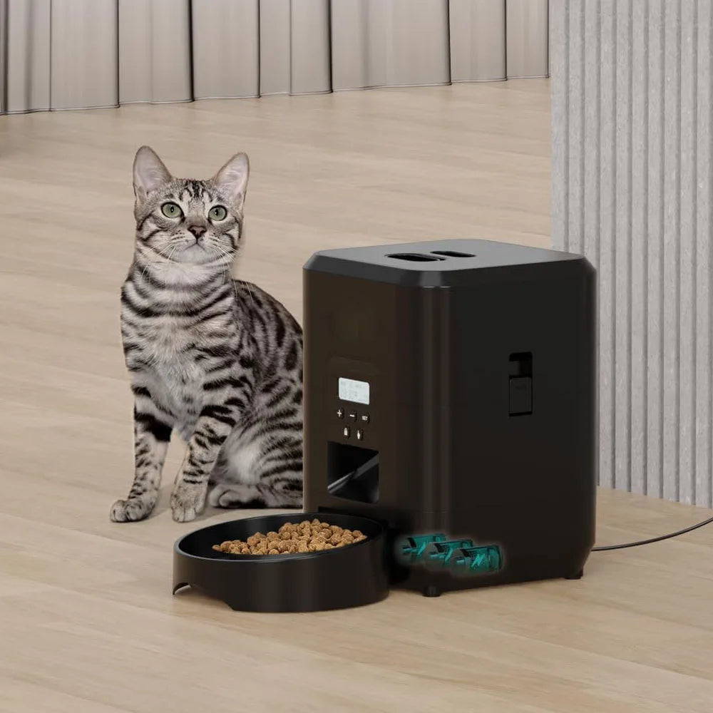 Smart Automatic Pet Feeder – Timed Cat & Dog Food Dispenser with LCD Display | Slow Feeding Bowl & Portion Control (2L)