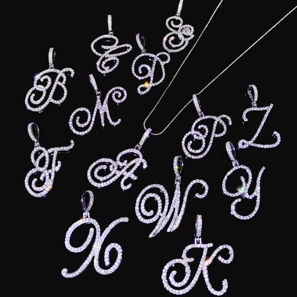 Initial Letter Name Pendant Necklace For Women-Simple Rope Chain Letter Necklace Fashion Jewelry Gift.