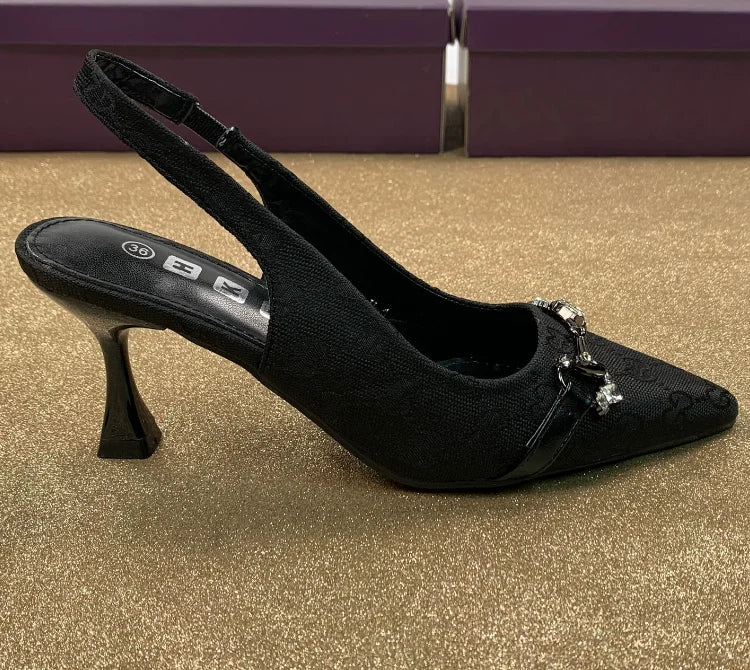 Women’s Diamond Blue High Heel Ankle Strap Shoes
