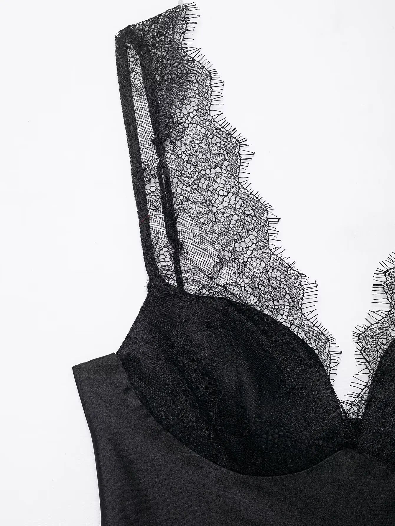 Elegant Women Lace Satin Vest Tops