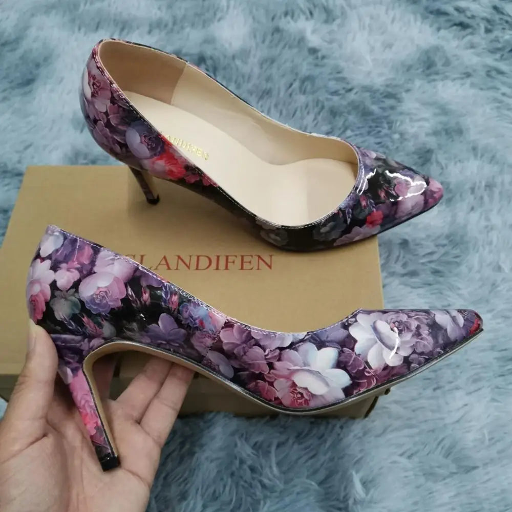 Classic Sexy Pointed Toe - 9cm mid High Heel - Women Pumps Faux