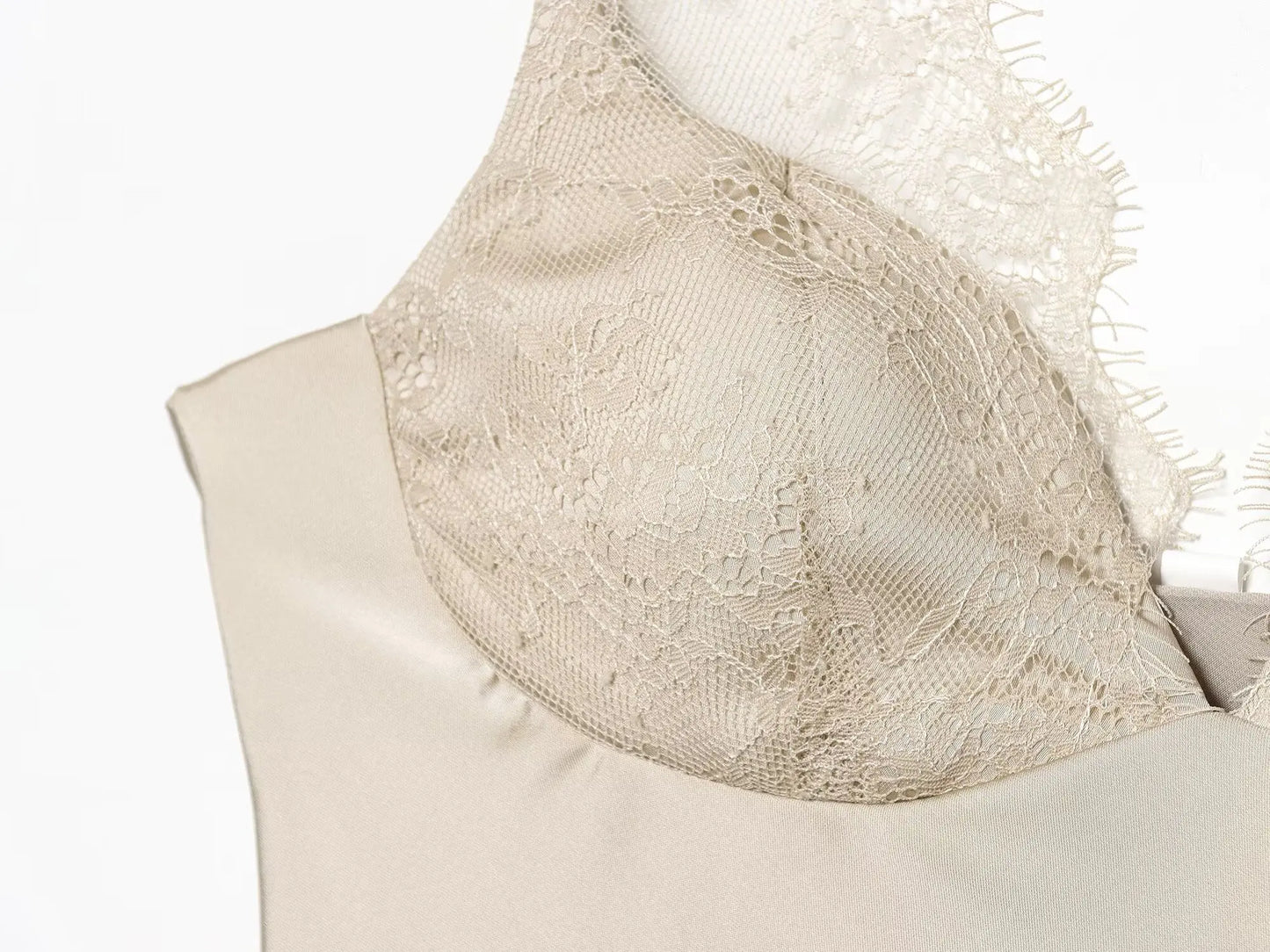 Elegant Women Lace Satin Vest Tops