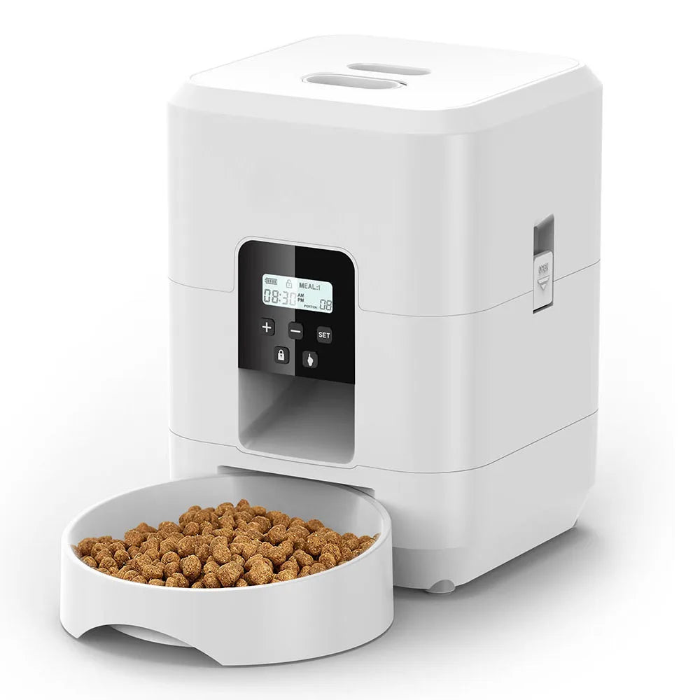 Smart Automatic Pet Feeder – Timed Cat & Dog Food Dispenser with LCD Display | Slow Feeding Bowl & Portion Control (2L)