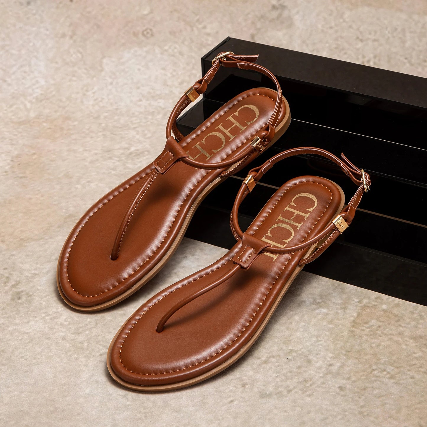 Women’s Flat Strappy Sandals – Comfortable Casual Summer Shoes