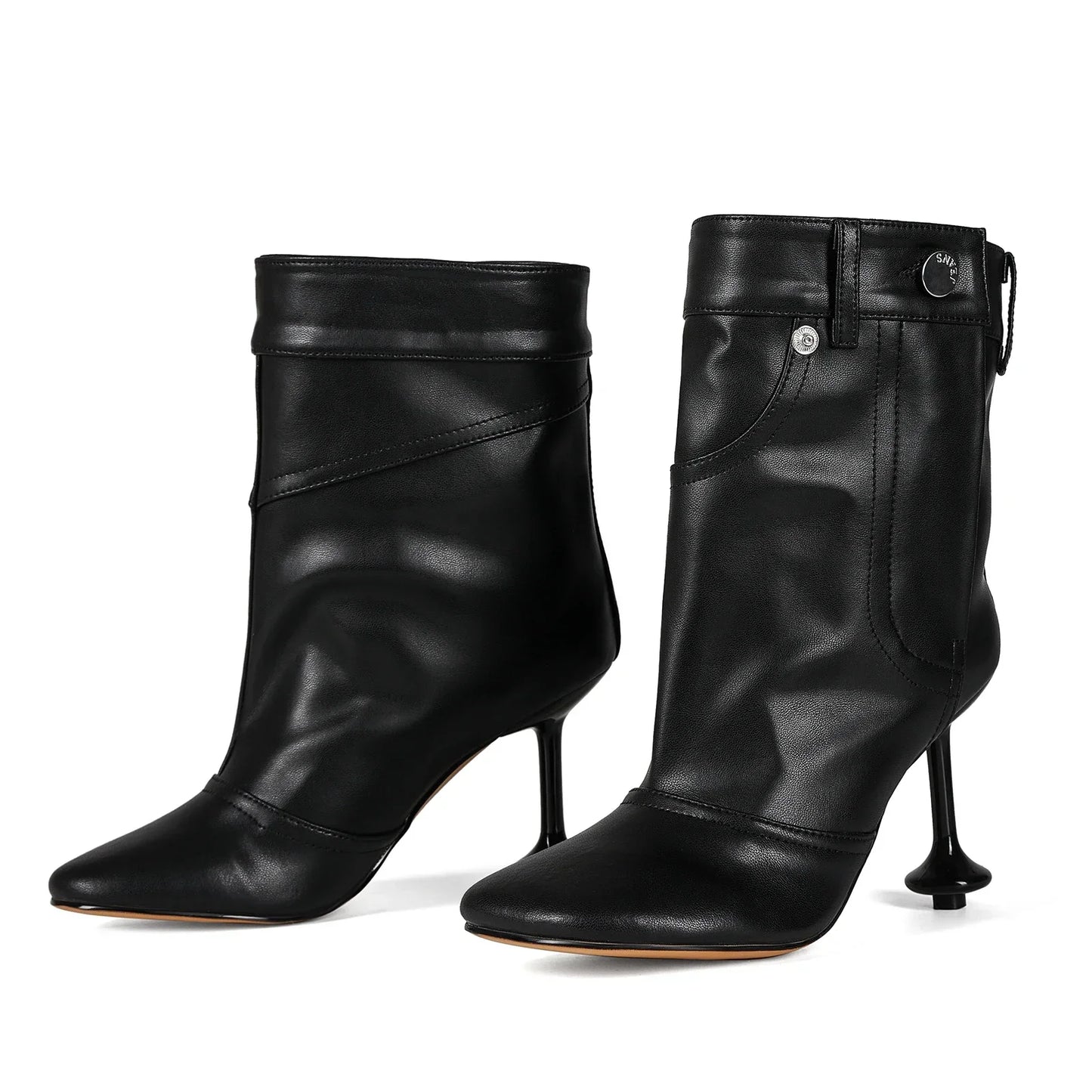 Over-the-Knee High Heel Boots – Wide Tube Slouchy Square Toe Statement Boots for Women