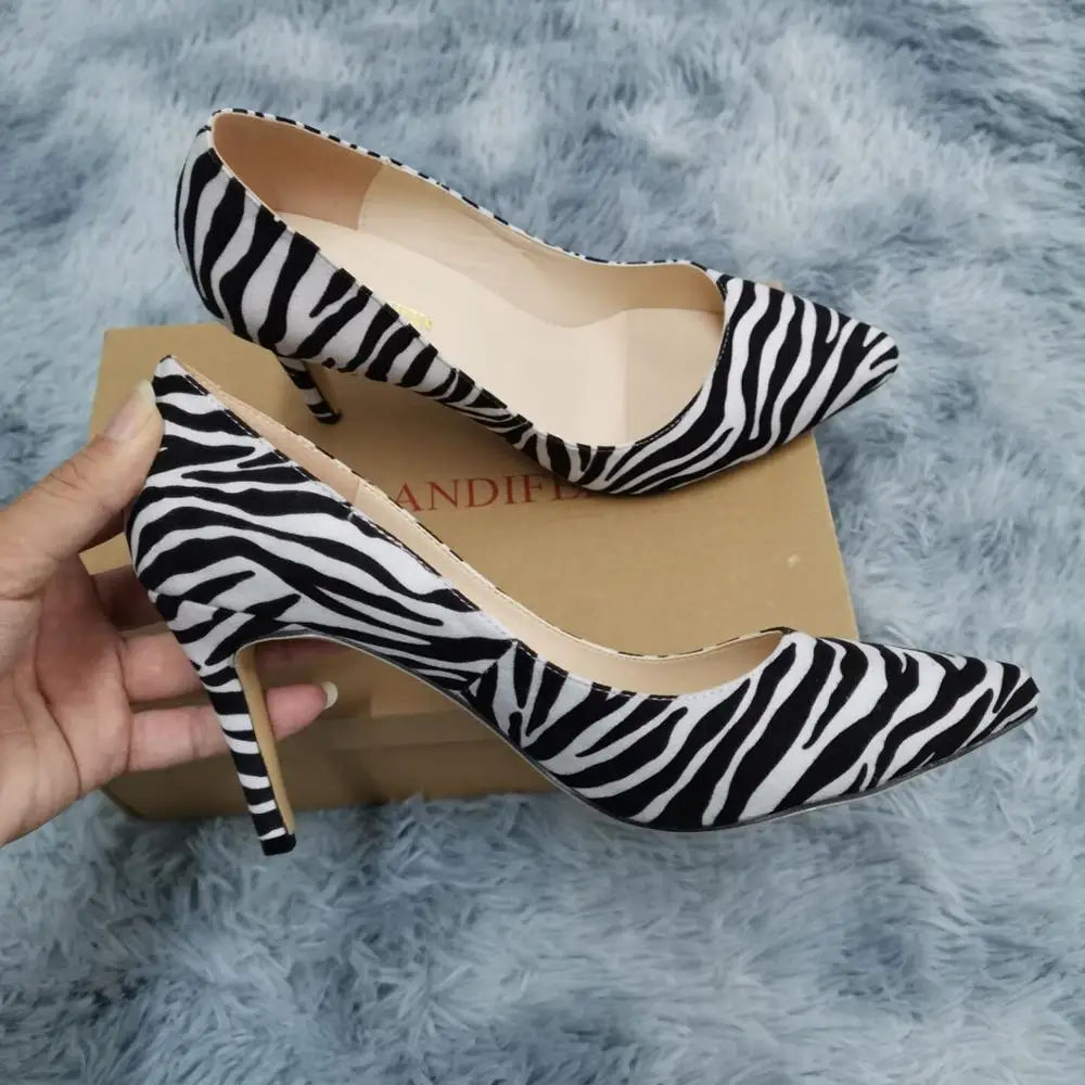 Classic Sexy Pointed Toe - 9cm mid High Heel - Women Pumps Faux