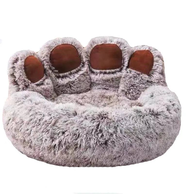 Fluffy Plush Dog Bed – Winter Warm Calming Donut Kennel for Small & Large Dogs | Soft Sofa Cushion for Cats & Puppies