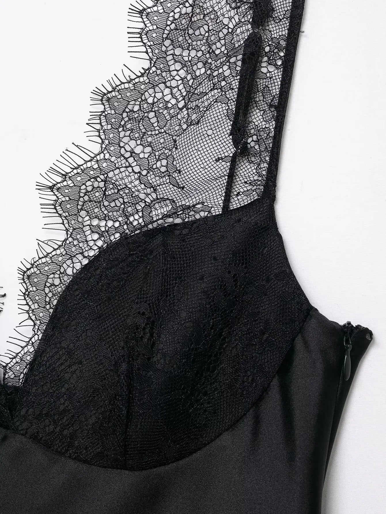 Elegant Women Lace Satin Vest Tops