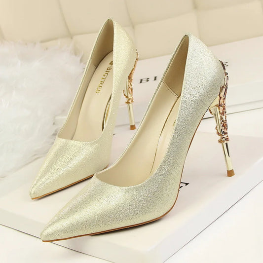 Satin Silk High Heel Shoes – Pointed Toe Bridal & Party Heels