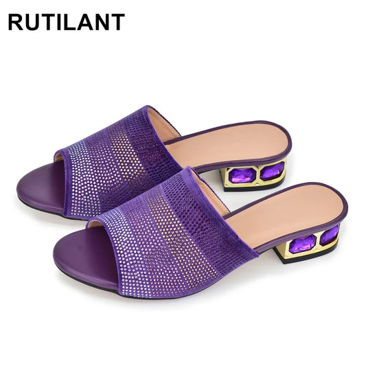 Low Heel Women's Slippers Shoes