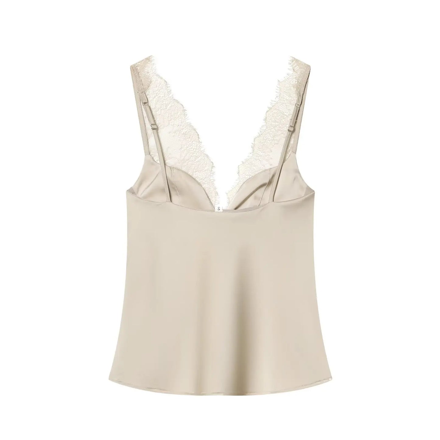 Elegant Women Lace Satin Vest Tops