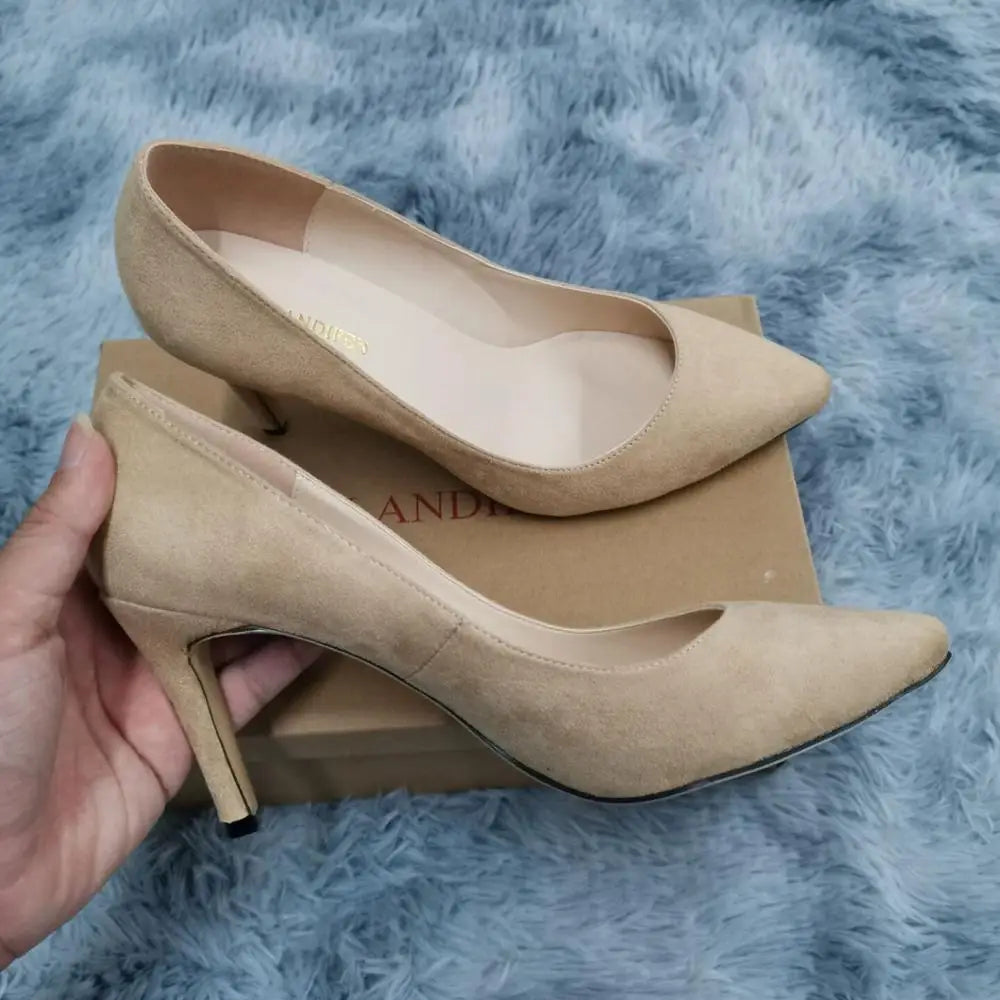Classic Sexy Pointed Toe - 9cm mid High Heel - Women Pumps Faux