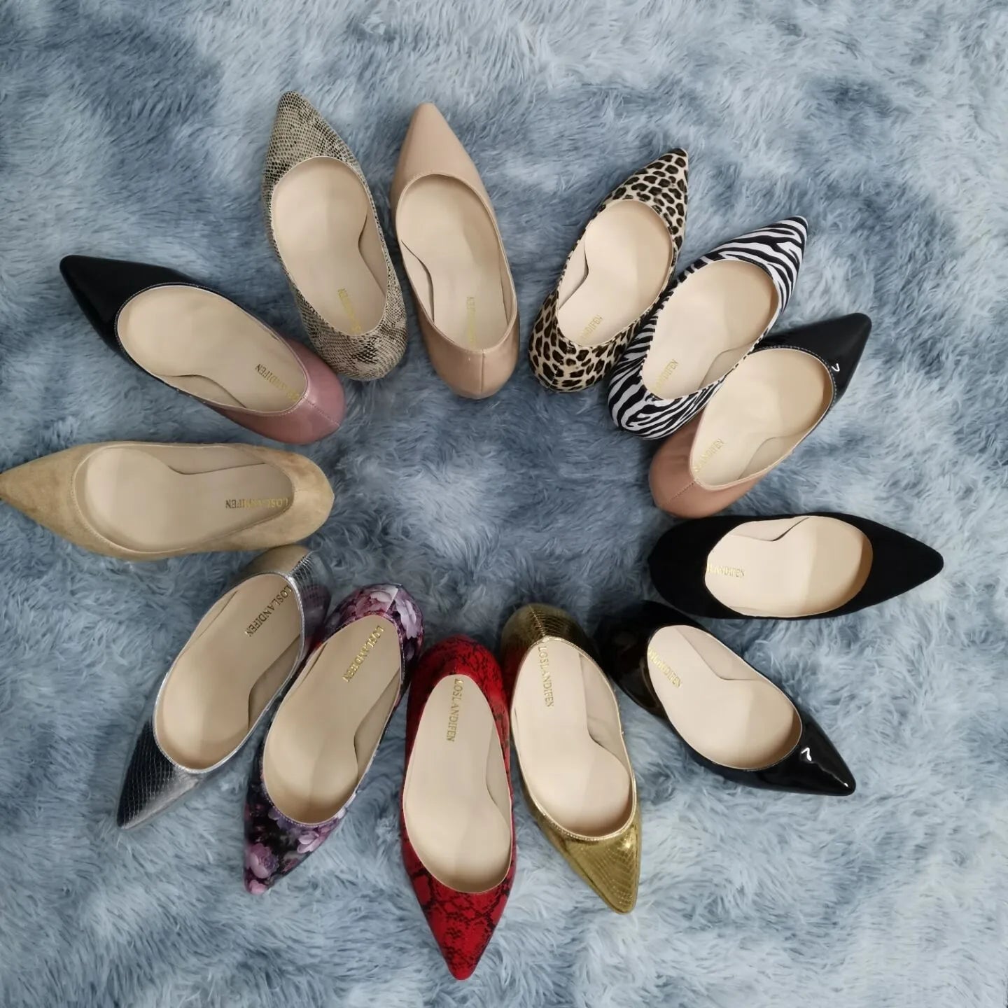 Classic Sexy Pointed Toe - 9cm mid High Heel - Women Pumps Faux