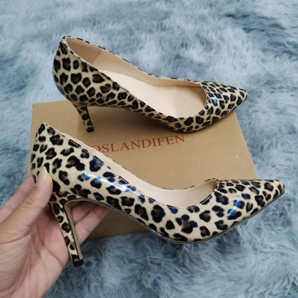 Classic Sexy Pointed Toe - 9cm mid High Heel - Women Pumps Faux