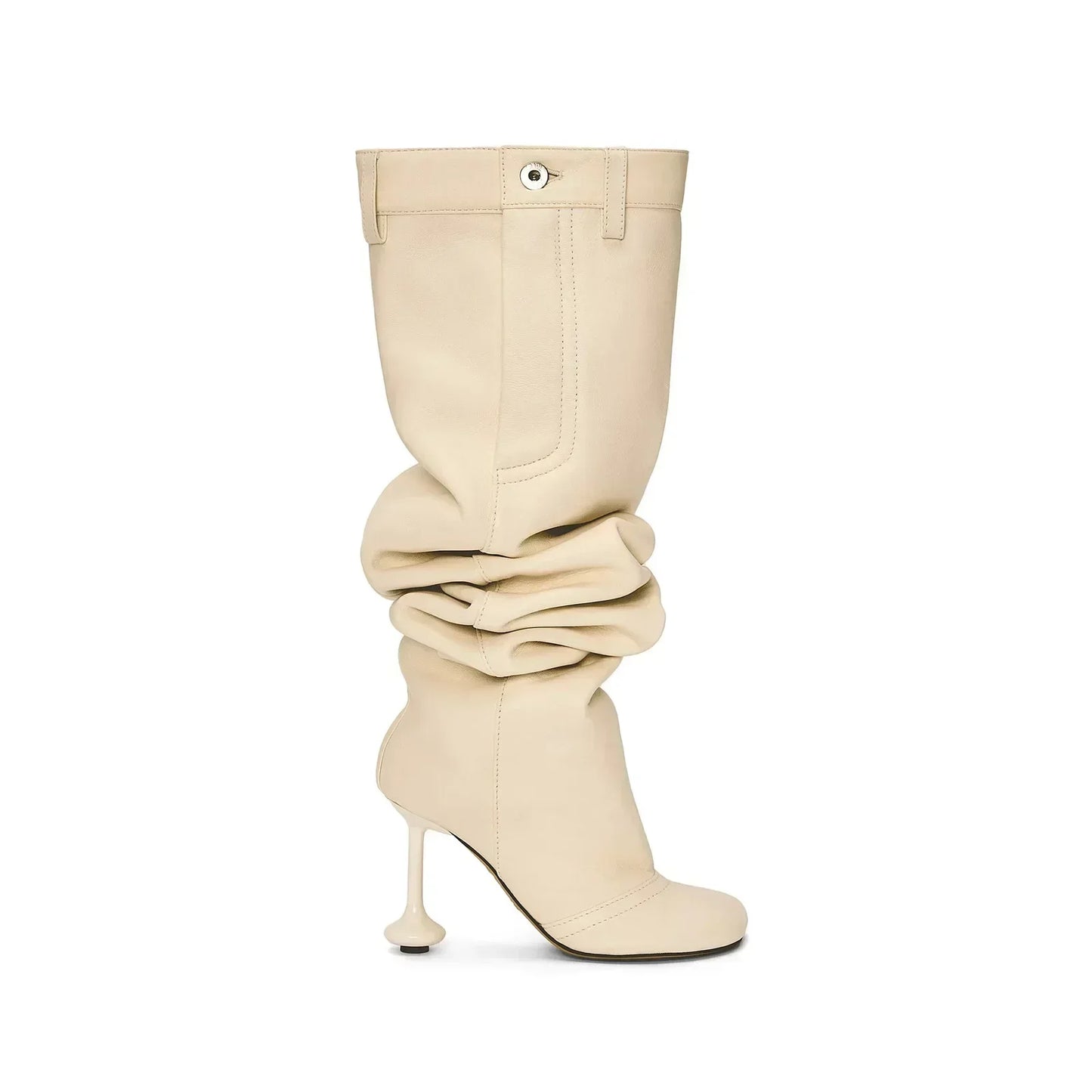 Over-the-Knee High Heel Boots – Wide Tube Slouchy Square Toe Statement Boots for Women