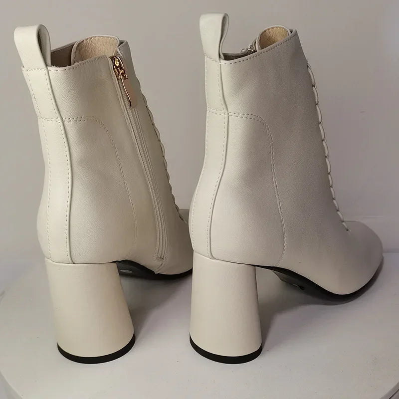 2024 New Women Ankle Boots Genuine Leather plus SIZE 22-26.5 Cm Feet Length Cowhide+Sheepskin+Pigskin Chelsea Boots