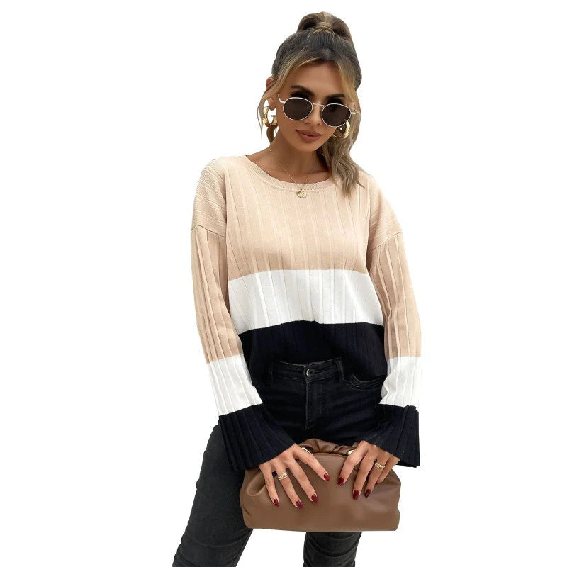 Chic Trendy Long Sleeve Sweater: Elevate Your Style with Cozy Elegance