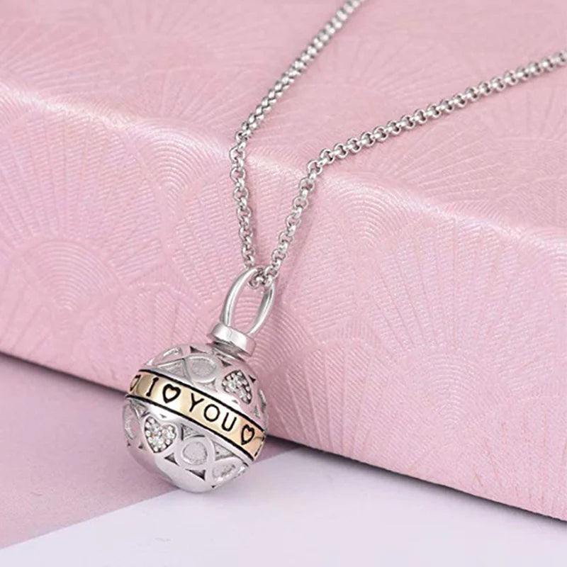 Ball Memorial Urn - Hold Ashes of Your Loved One Cremation Necklace