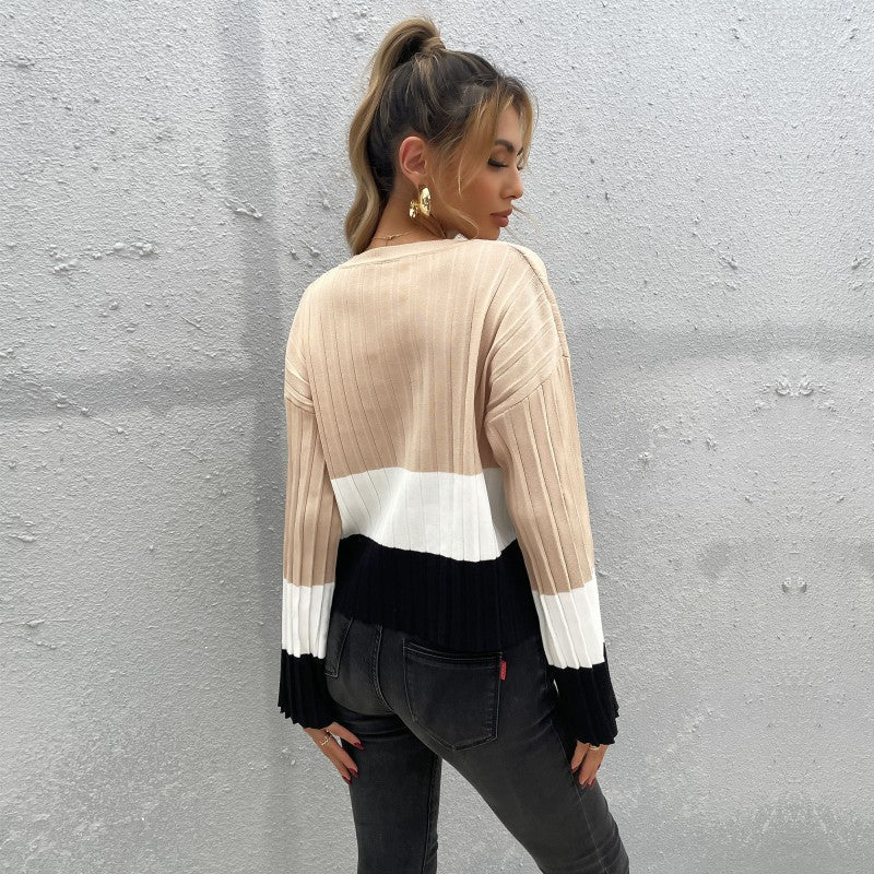 Chic Trendy Long Sleeve Sweater: Elevate Your Style with Cozy Elegance