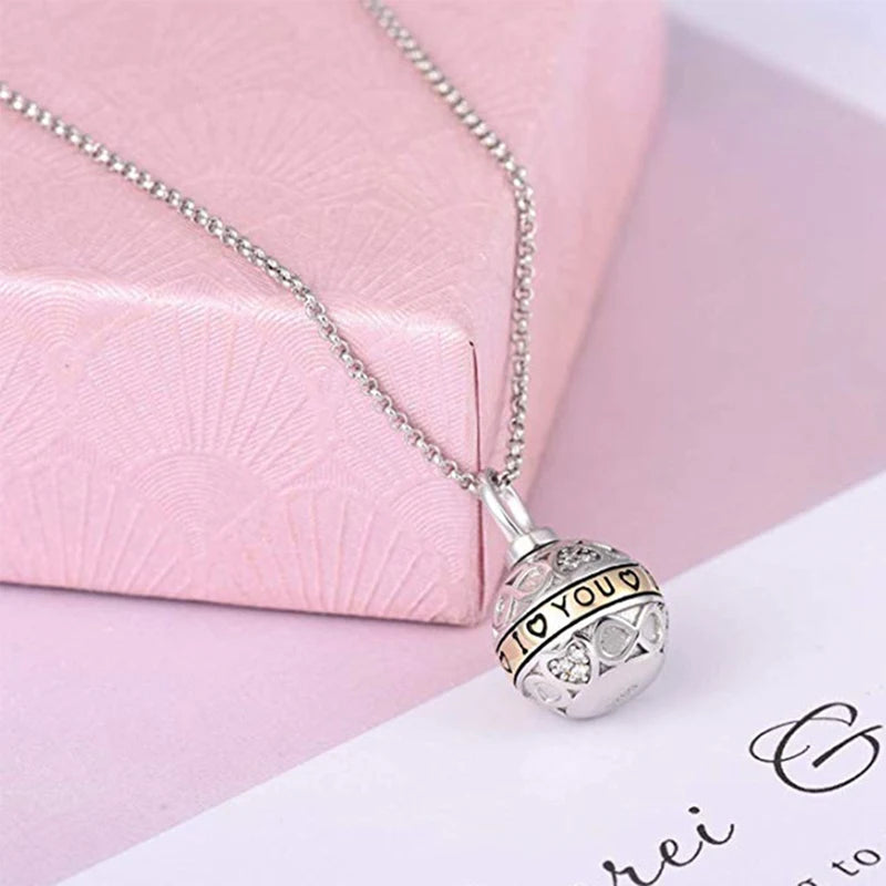 Ball Memorial Urn - Hold Ashes of Your Loved One Cremation Necklace