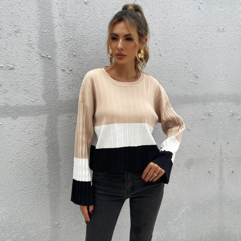 Chic Trendy Long Sleeve Sweater: Elevate Your Style with Cozy Elegance