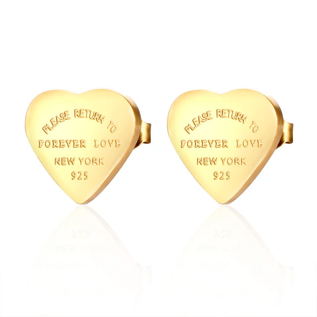 Elegant Heart Pendant Gifts - 18 K Gold Plated (Waterproof).