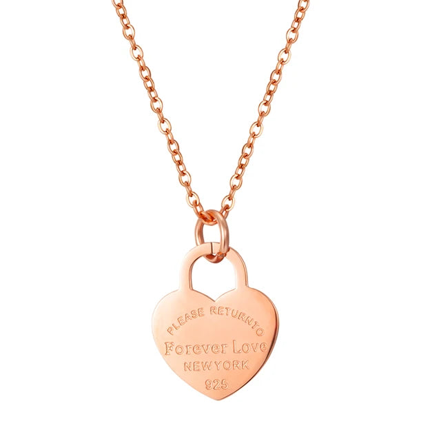 Elegant Heart Pendant Gifts - 18 K Gold Plated (Waterproof).