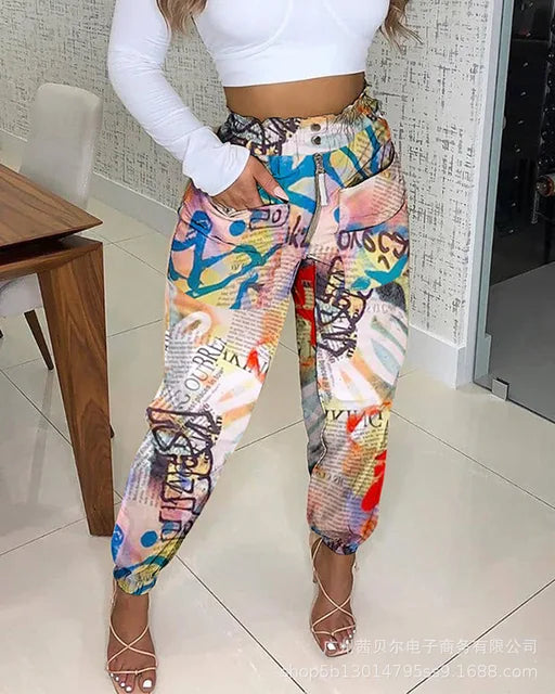 High Waist Sexy Pencil Pants Trousers Pockets Fashion 