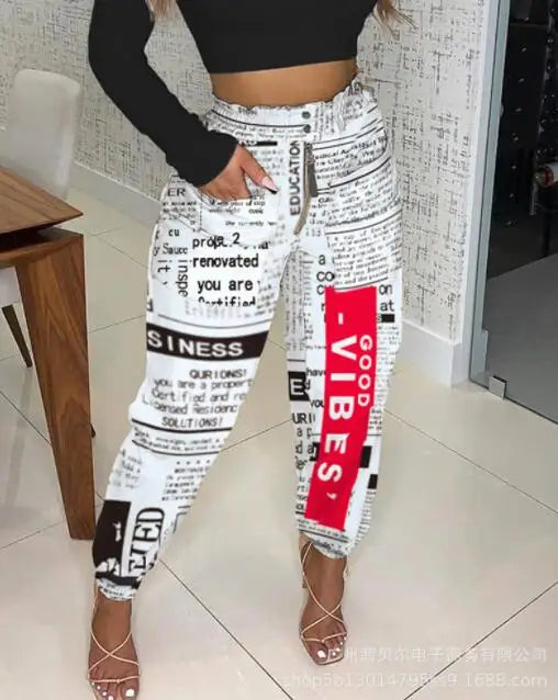 High Waist Sexy Pencil Pants Trousers Pockets Fashion 
