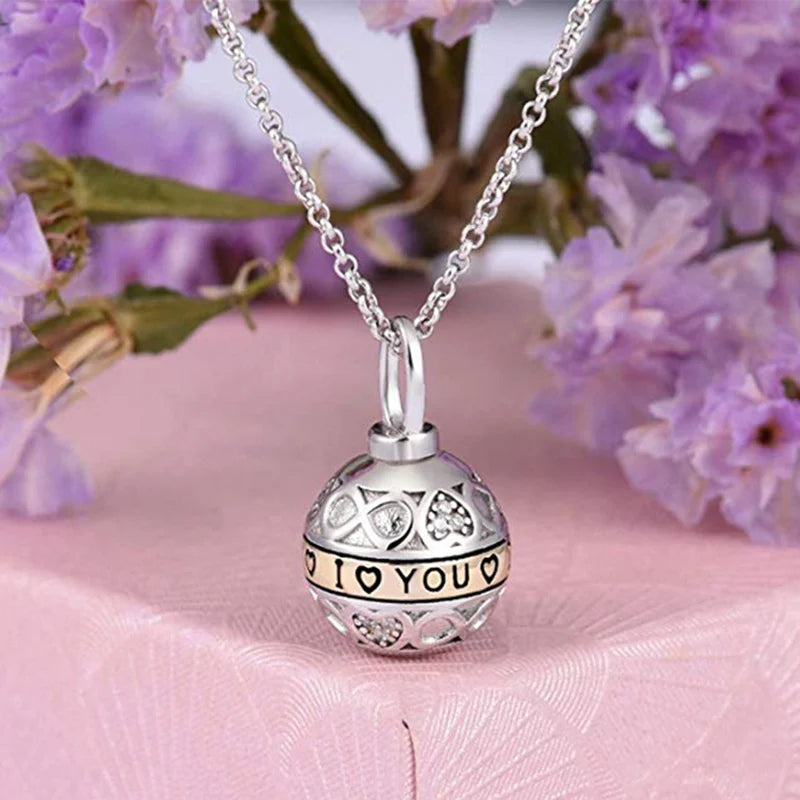 Ball Memorial Urn - Hold Ashes of Your Loved One Cremation Necklace