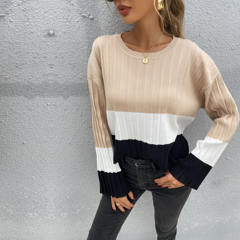 Chic Trendy Long Sleeve Sweater: Elevate Your Style with Cozy Elegance